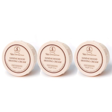 Taylor of Old Bond Street Sandalwood Shaving Bowl, 5.3-Ounce Pack of 3 (3)