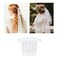 Lawie 20 Pack 4 Inch Clear White Plastic Hair Side Comb With Long Teeth Hairpins Grips Barrettes Clamps Bows for Women Bridal Wedding Veil Decorative Headpiece French Twist Updo Bun Accessories