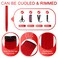 12 Pcs Red Hair Extensions Straight Hair Extensions Clip in for Woman Multi-Colors Party Highlights Hairpieces(Red)