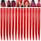 12 Pcs Red Hair Extensions Straight Hair Extensions Clip in for Woman Multi-Colors Party Highlights Hairpieces(Red)