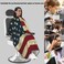 Vintage American Flag Home Hair Cutting Barber Cape Hair Salon and Dyeing Styling Cloth for Women/Men