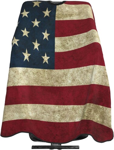 Vintage American Flag Home Hair Cutting Barber Cape Hair Salon and Dyeing Styling Cloth for Women/Men