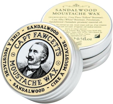 Captain Fawcett's Moustache Wax - Sandalwood (0.5 fl oz /15ml)
