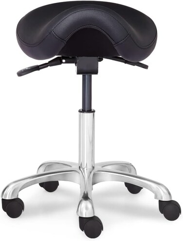 Saddle Stool- Rolling Spa Salon-Ergonomic Saddle Chair-Esthetician Chair -Swivel Salon Wheels Stool for for Beauty,Hair,Massage Salon, Lab, Kitchen, Clinic- Home Office Chair