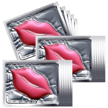 30 pieces of Moisturizing Collagen Crystal Lip Mask - Anti-Ageing &amp; Anti Chapped, Reduce lip Wrinkles, Fade Lip Color, Make Skin Smooth (Pink)