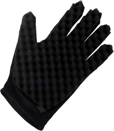 Magic Curly Sponge Gloves, Xafissy Hair Curl Sponge Gloves Hair Styling Tool Twist Brush Glove for Curly Hair Styling Care