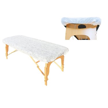 Pack of 20 Disposable Fitted Massage Table Sheets Bed Covers with Elastic Maximum 82 x 35 inches White