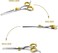 SHARF Gold Touch Barber 5.75 Inch, 20-Tooth Professional Thinning Shears 440c Japanese Stainless Steel Barber Scissors For Men and Women