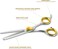 SHARF Gold Touch Barber 5.75 Inch, 20-Tooth Professional Thinning Shears 440c Japanese Stainless Steel Barber Scissors For Men and Women
