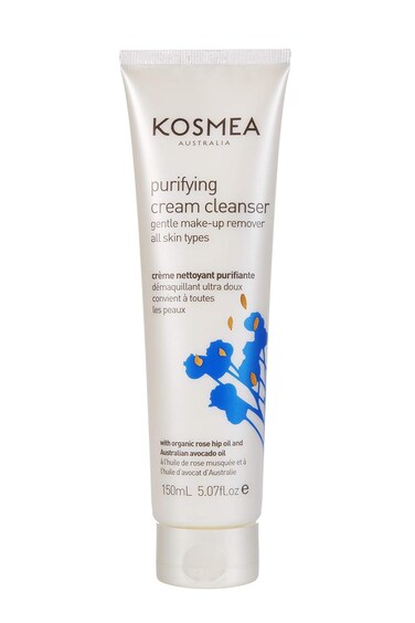 Kosmea Natural Cream Cleanser for Face &ndash; Purifying Cream Cleanser for dry skin, sensitive skin or normal skin &ndash; Rosehip Oil, Avocado Oil, Vitamins A, B &amp; D &ndash; 5.07 fl oz