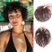 Jowxsx 2 Clips,Light Brown Wig Pieces for Top of Head, Curly Hair Topper Replacement Fluffy Hairpiece Seamless Clip in Top Wiglet for Women Thin Hair Hairpieces