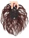 Jowxsx 2 Clips,Light Brown Wig Pieces for Top of Head, Curly Hair Topper Replacement Fluffy Hairpiece Seamless Clip in Top Wiglet for Women Thin Hair Hairpieces