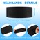 128 Pieces Disposable Spa Facial Headbands Stretch Non Woven Facial Headbands Soft Skin Care Hair Band with Convent Closure for Women Girls Salons Esthetician Supplies, Black Large