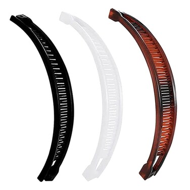 3Pcs Hair Clips Vintage Clincher Combs Banana Hair Clips Claws Hair Grips Hair Accessories Hair Clips（Black,White,Brown）