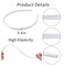 Candygirl Girls&#39; DIY Satin Covered Headbands 1cm Width 36cm Circle Size (20pcs White)