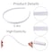 Candygirl Girls' DIY Satin Covered Headbands 1cm Width 36cm Circle Size (20pcs White)