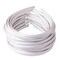 Candygirl Girls&#39; DIY Satin Covered Headbands 1cm Width 36cm Circle Size (20pcs White)