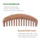 Wide Tooth Hair Comb - Natural Detangling Wooden Comb for Curly Hair - No Static Sandalwood Comb for Women and Men