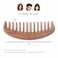 Wide Tooth Hair Comb - Natural Detangling Wooden Comb for Curly Hair - No Static Sandalwood Comb for Women and Men