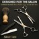 Professional Barber Kit/Salon Haircut Scissors Cutting Set - 6.5"-Straight Edge Razor Sharp Barber Scissors + Texturizing Thinning Shears Styling Hair for Women Men