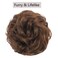 Claw Clip for Messy Curly Hair - Bun, Ponytail &amp; Hair Pieces - Synthetic Extensions (Light Brown)