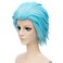 Thing Wig One Short Blue Fluffy Funny Crazy Cosplay Wig Heat Resistant Full Synthetic Hair (Not Styled)