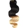 Beauty Ombre Hair Extension Grade 7A Remy Brazilian Virgin Human Hair Body Wave Hair Weave Two-tone Color #1B/27 14 Inch 1 Bundle