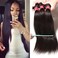 Nadula Hair 12A Brazilian Straight Virgin Human Hair 3 Bundles, 100% Unprocessed Virgin Remy Silky Straight Human Hair Weave Extension for Black Women Natural Color (16 18 20)