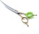 6/7 inch Barber Scissors Shear Curved - Hair Cutting Scissors Two-way Bent Blade Scissor Japanese 440C Steel - Hair Stylists Shears with Twin Tail (C-7 inch-Curved Scissor)