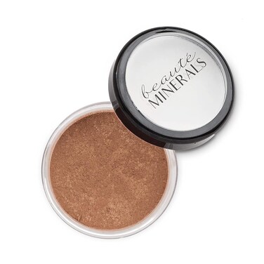 Mineral Blush Powder by Beaut&eacute; Minerals   Gluten Free Pressed Powder Blush Makeup: Natural Makeup Contour Blush and Highlighter Palette for Glowing Skin, Body Shimmer, Lip and Cheek Tint &ndash;Go Bronze