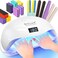 OVLUX UV LED Nail Lamp 180W, Professional Nail Dryer Machine, Best Gel UV LED Nail Lamp for Fingernail &amp; Toenail Gel Based Polishes &ndash; Nail Curing Light with 57 pcs LEDs, 4 Timer Settings