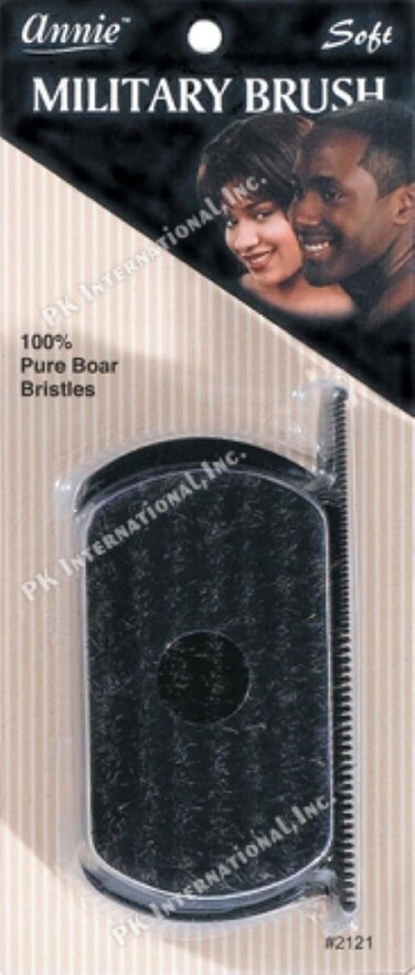 Annie Soft Military Brush With Comb 100% Pure Boar 2121