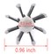 Small Mini Plastic Round Hair Styling Brush with Nylon Bristle for Short Hair Blow Drying, 1 Inch Diameter Barrel