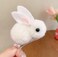 Plush Bunny Hair Clips, Cute Rabbit Hair Claws for Women, Girls - Mini Hairpins for Thin Hair, Easter Hairpin Set