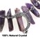 Bubbmi Women Amethyst Crystal Crown Headband Raw Quartz Tiara Moon Goddess Headpiece for Festival Bachelore tte Party Photography