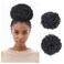 Afro Puff Drawstring Ponytail Extension Short Synthetic Afro Kinky Curly Puff Ponytail for Natural Hair Clip On Kinky Drawstring Curly Ponytail Bun Hairpieces (Large,1B#)