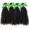 Beauty 6A Brazilian Hair 3 Bundles Remy Curly Wave Human Hair Extensions 100% Unprocessed Virgin Deep Curly Weave Natural Black Color Mixed Length 14" 16" 18" 300g
