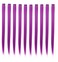 10Pcs/set Multi-Colors Straight Highlight Clip in Hair Extensions 20 Inch Colored Party Hair Pieces (Purple)