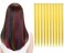10Pcs/set Multi-Colors Straight Highlight Clip in Hair Extensions 20 Inch Colored Party Hair Pieces (Yellow)