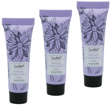 Travel Well Flower Series Hotel Travel Size Lotion Bulk 0.5 Fl Oz/15ml, Individually Wrapped 200 Tubes per Box   Small Size Toiletries   Hotel Toiletries Bulk Set
