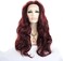 xiweiya 99J Burgundy Red synthetic Lace Front Wig Heat Resistant Red Brown Color Wigs for Women Long Glueless Wine Red Body Wave Hair