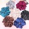 IVARYSS Big Scrunchies for Women Thick Hair, Premium Satin Softer than Silk, XL 6 Inch Extra Large Scrunchy Elastic Hair Bands Accessories, 6 Pack, Black