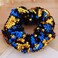 2 Pack Sequins Hair Scrunchies Rich Tones Scrunchy Bobbles Elastic Hair Bands Ties Hair Accessories for Women Girls (Blue)