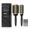 2 in 1 Ceramic Round Brush for Blow Drying,Thermal Ceramic Hairbrush for Hair Styling, Anti-static Bristles, Enhance Texture Volume, for Women &amp; Men,with 4 Hair Clips (2.1 Inch&amp;1.3 Inch)