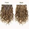 Anrosa Natural Wave Curly 16inch Highlight Blonde Color P#4/27 Balayage #4 Dark Brown Color Mixed with #27 Color Clip in Human Hair Extensions 120gram Double Weft 7Pcs Per Pack