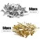 Jdesun 100pcs 1.77 Inches Single Prong Curl Clips Section Clips Metal Alligator Hair Clips Hairpins for Hair Extensions, 2 Colors