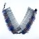 Large Stretch Banana Clip for Natural Curly, Wavy, Frizzy &amp; Coily Hair - Sturdy Hold with No Damage or Creases - Make Comfy Protective Low Manipulation Hairstyles (Storm Blue with Bead Closure)