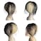 Anemone Clip In Baby Hair Bangs Forehead Hairline For Women Straight Natural Human Hair Middle Part Side Bangs Hairpieces Invisible Replacement Fringe Glueless Hair Extensions (Black, 13cm by 5cm)