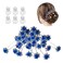 inSowni 40pcs Bridal Wedding Rhinestone Rose Flower U-shaped Hair Pins &amp; 6pcs Twist Pearl Hairpins Headpiece Set in Gift Box for Women Girls Bridesmaid (Royal Blue Set)