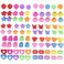 Lawie 90 Pack Small Mini Rainbow Flower Star Heart Butterfly Plastic Hair Claw Clips Jaw Barrettes Grip Clamps Pins Updo Decorative Bun Bangs Braids Y2K Accessories for Kids Toddler Baby Girls Dolls